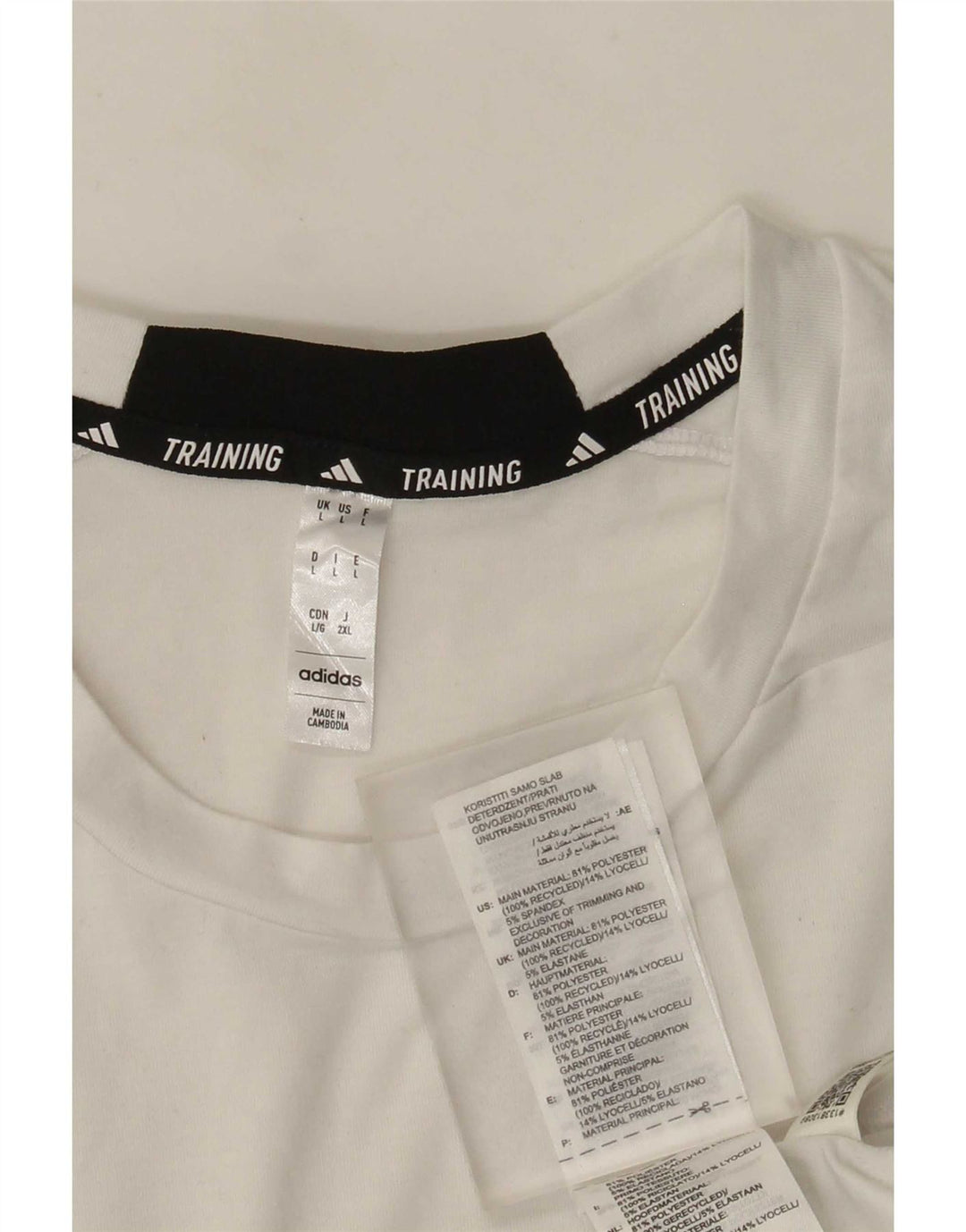 Adidas muška majica kratkih rukava Velika bijela poliesterska sportska majica