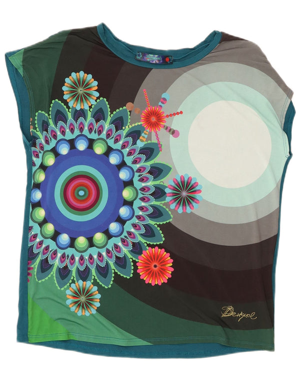 Desigual ženska majica kratkih rukava s grafičkim motivima UK 14 srednje višebojna