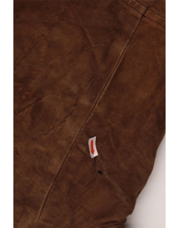 VINTAGE muški kaput s dvorednim kopčanjem IT 54 2XL smeđa koža