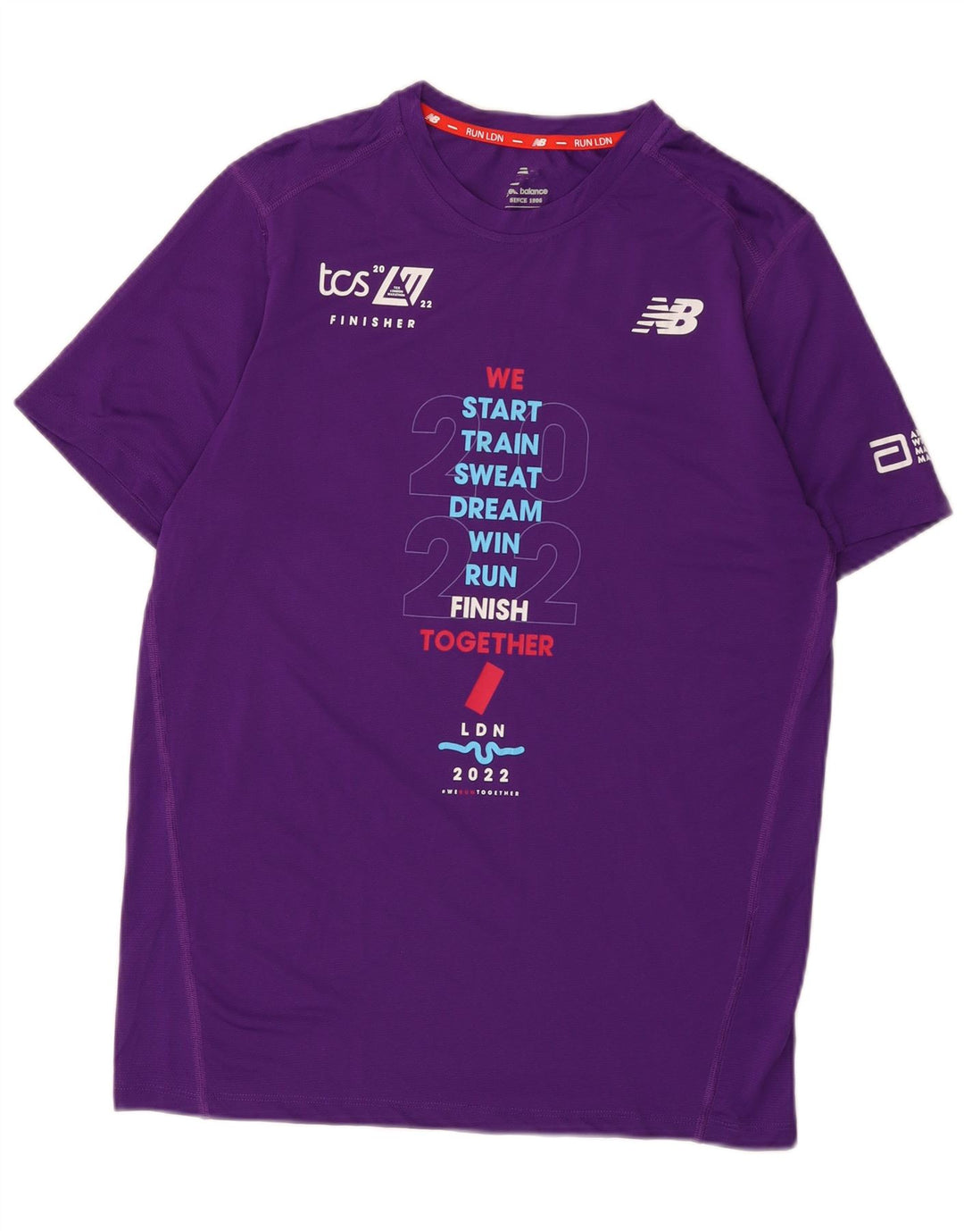 NEW BALANCE Muška majica kratkih rukava s grafičkim motivima srednje ljubičaste boje od poliestera