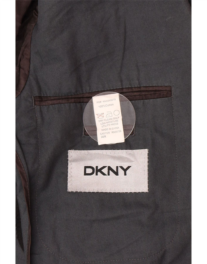 Dkny Muška jakna sa 2 gumba UK 36 Mali sivi pamuk