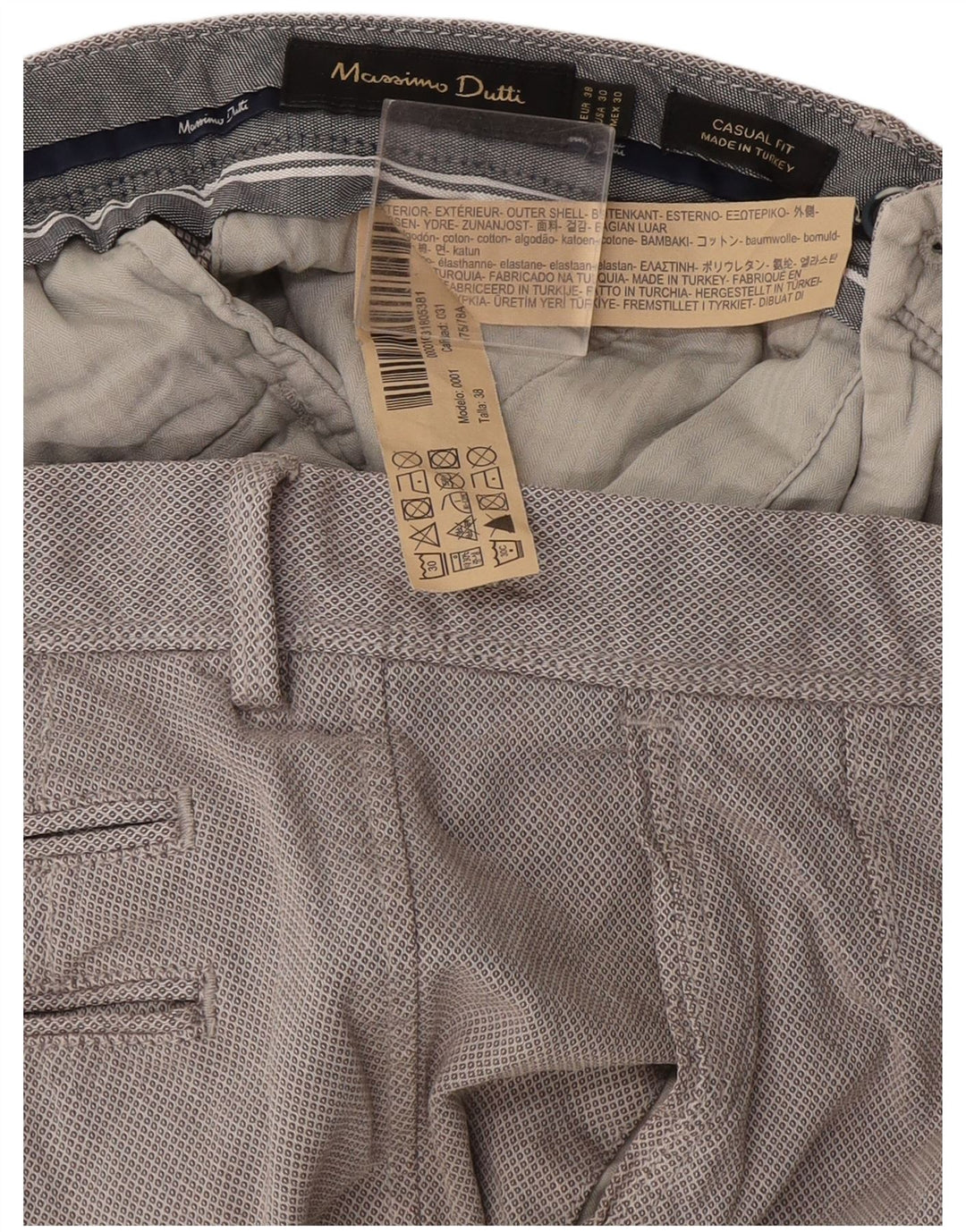 Massimo Dutti muške chino hlače EU 38 male W30 L29 sive Argyle/Diamond