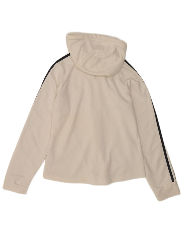 Adidas ženski pulover s kapuljačom s patentnim zatvaračem UK 12 Srednje bijeli pamuk