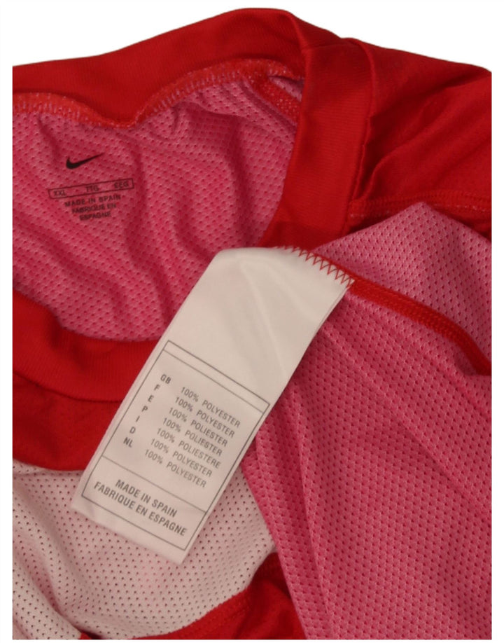 Nike muška grafička majica dugih rukava 2XL, crveni poliester u boji