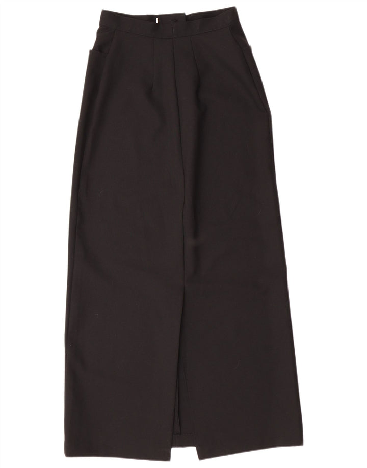 BENETTON ženska maksi suknja visokog struka IT 44 srednje veličine W25 crni poliester