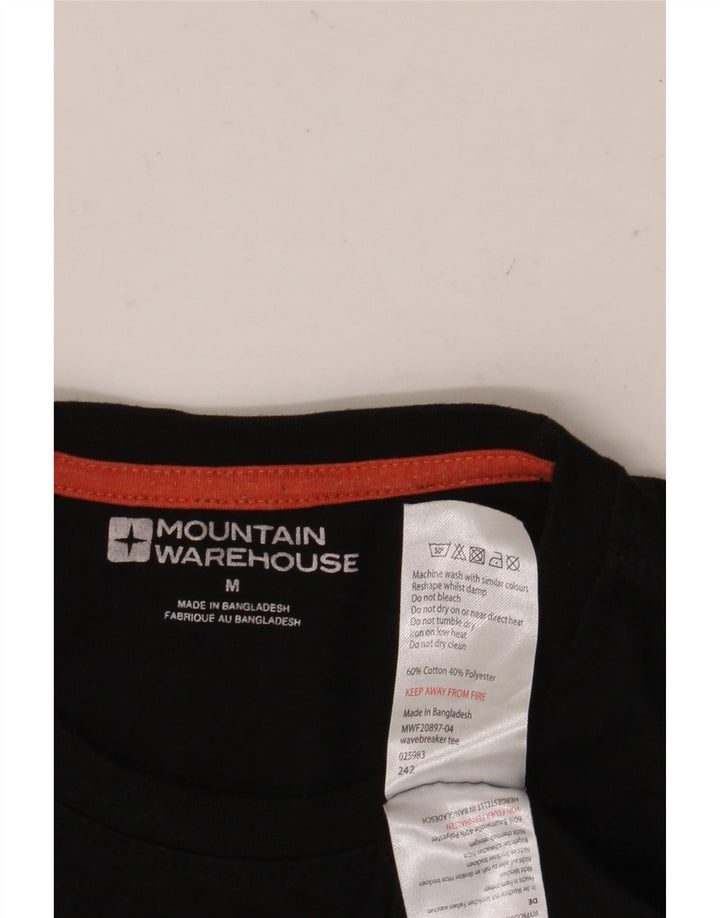 MOUNTAIN WAREHOUSE Muška grafička majica kratkih rukava Srednje crni pamuk