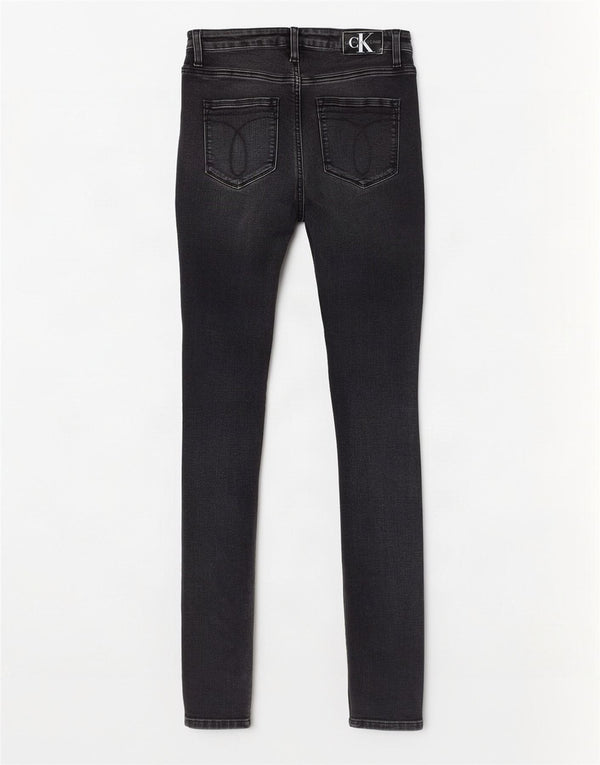 Ženske uske traperice Calvin Klein Graphic W28 L32 crni pamuk