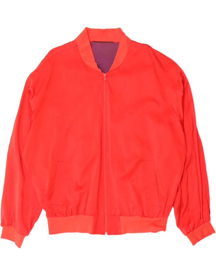 VINTAGE Mens Bomber Jacket UK 42 XL Red Vintage Vintage and Second-Hand Vintage from Messina Hembry 