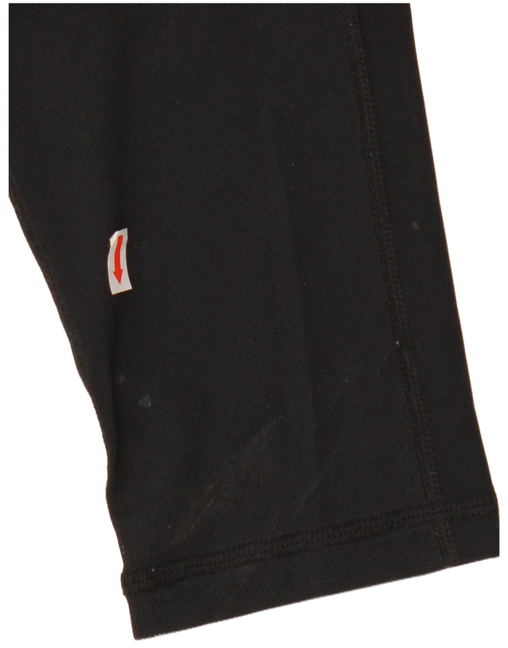 NIKE Ženske Dri Fit Graphic Capri Leggings UK 12 Srednje crni poliester