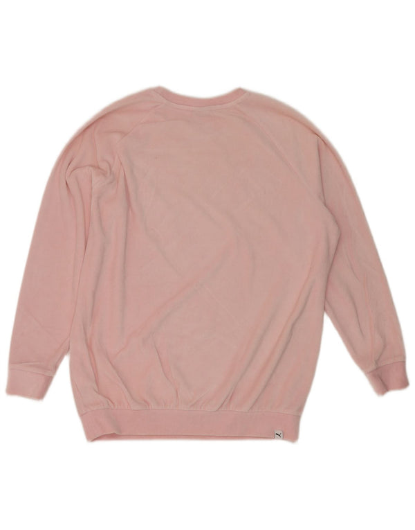 Puma ženska majica s motivima prekomjerne majice UK 14 Large Pink Cotton