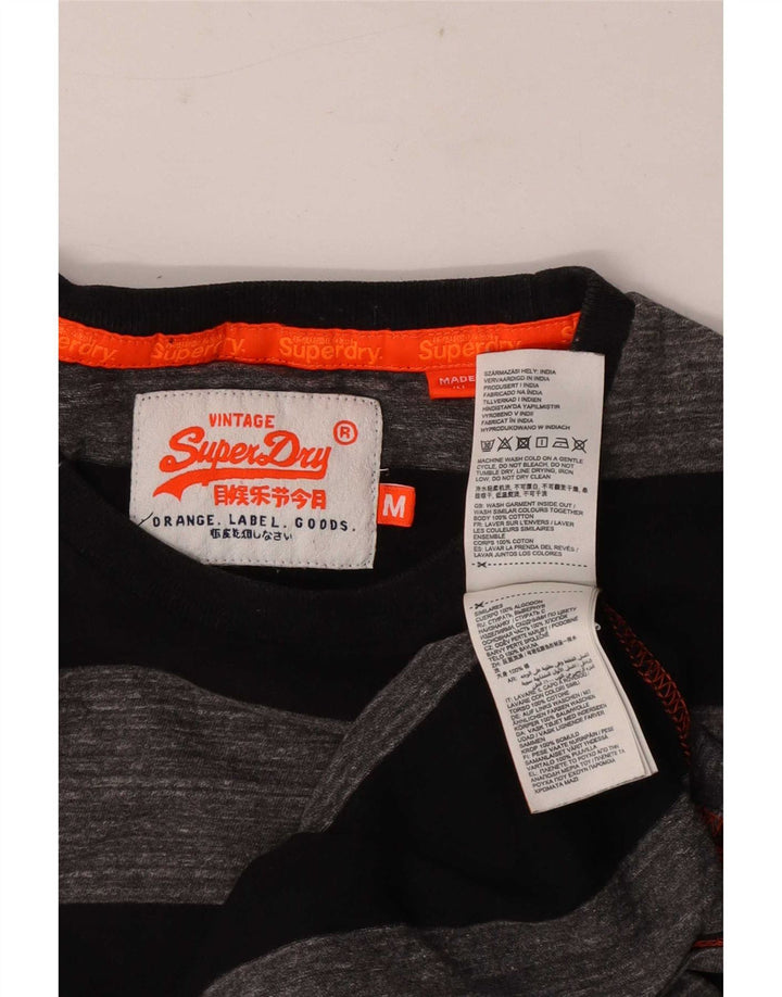 Superdry muška majica kratkih rukava Srednje sivi pamuk na pruge