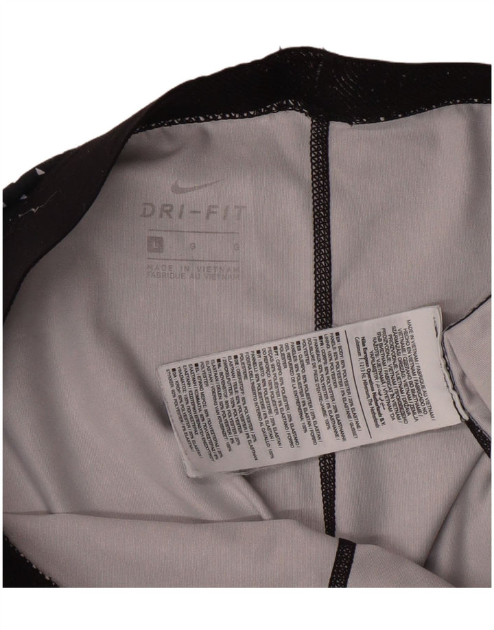 Nike Ženske Dri Fit Graphic Leggings UK 14 Large Navy Blue Spotted Sports