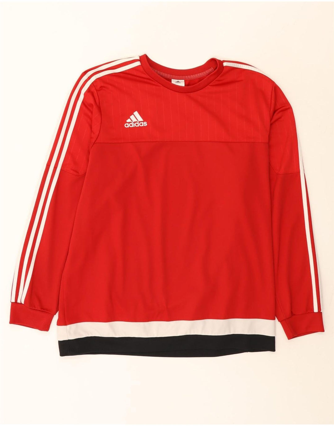 Adidas muška majica dugih rukava 2XL poliester crvene boje