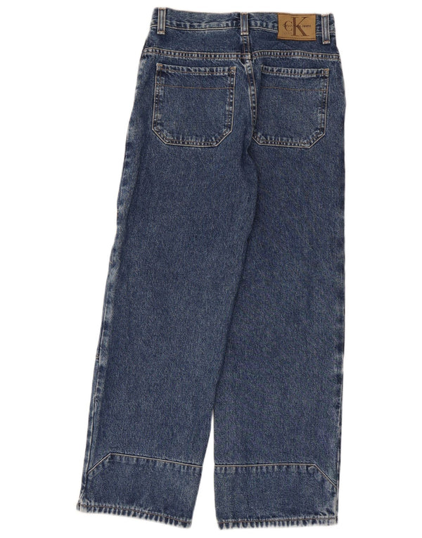 Calvin Klein Boys široke traperice 9-10 godina W26 L25 plavi pamuk
