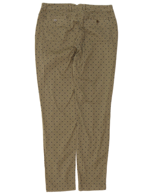 ORVIS Womens Slim Casual Trousers US 8 Medium W30 L29 Khaki Spotted Cotton