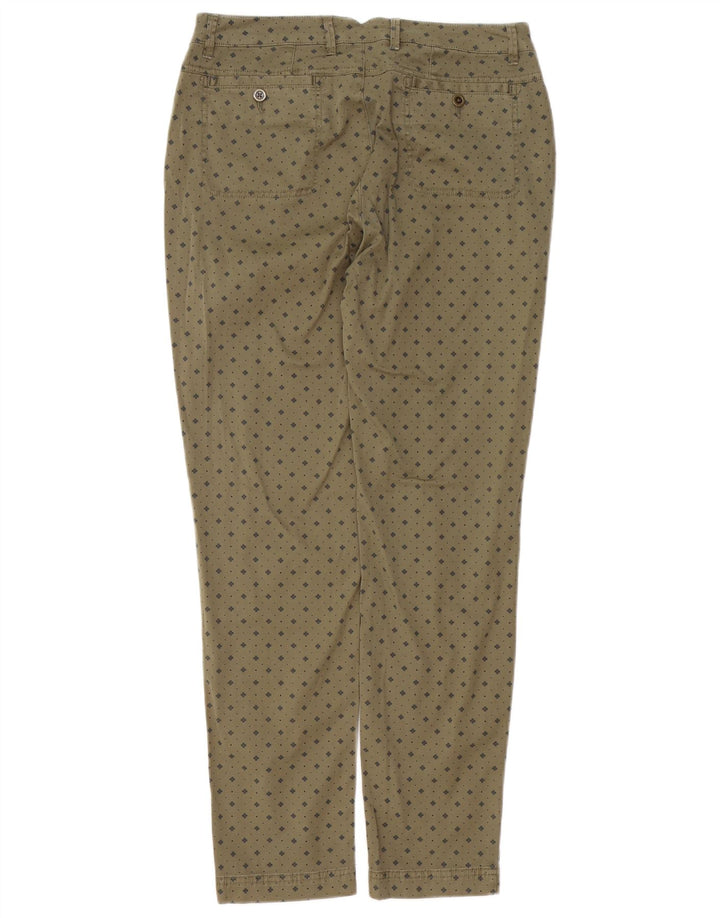 ORVIS ženske uske ležerne hlače US 8 srednje W30 L29 kaki pamuk na točkice