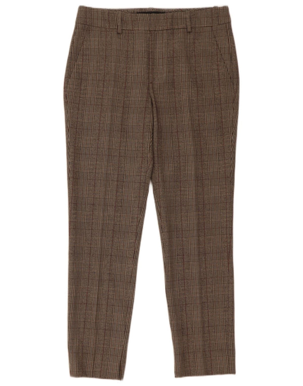 Zara ženske uske ležerne hlače EU 34 2XS W24 L27 Smeđe Houndstooth