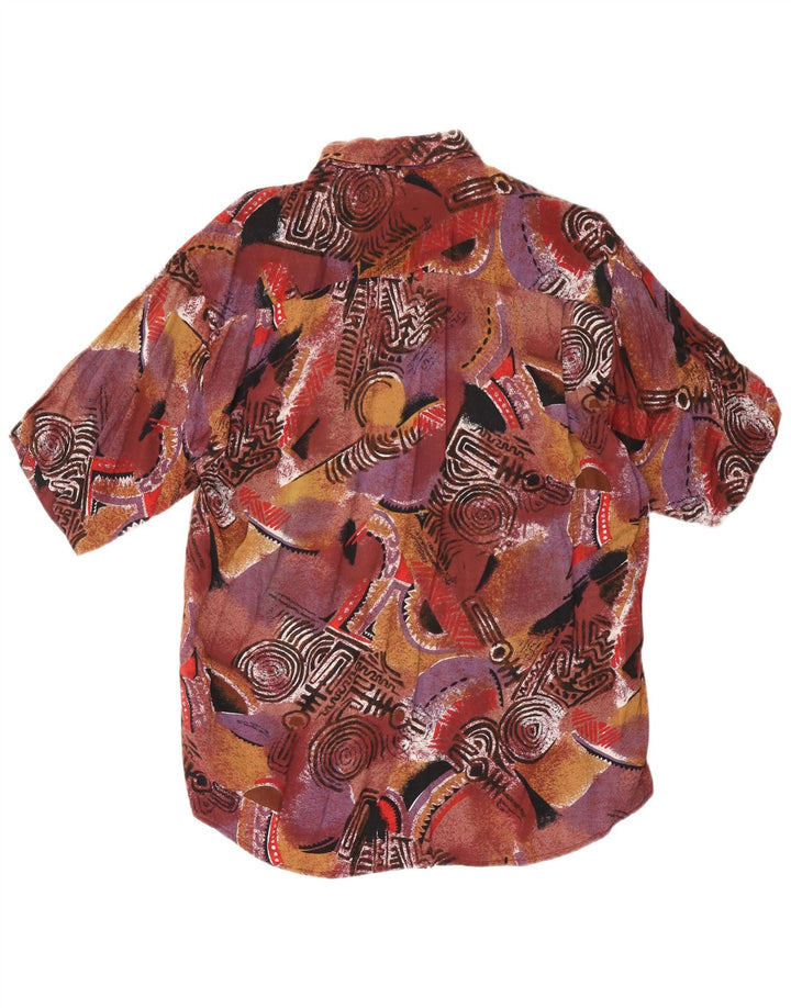 Vintage muška majica kratkih rukava velikih smeđih geometrijskih oblika