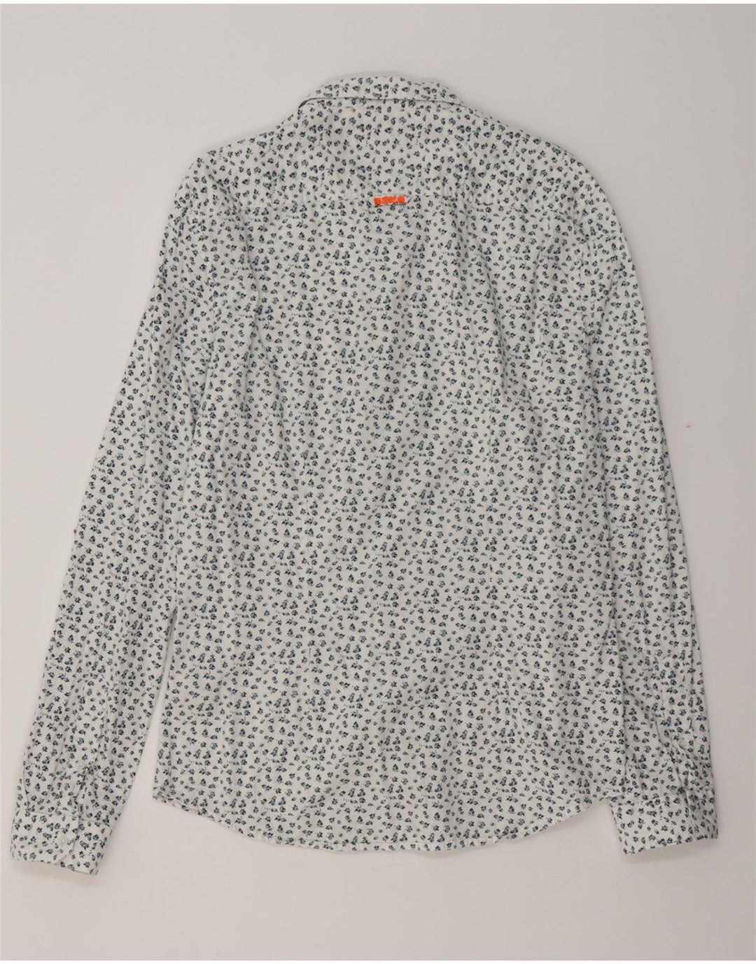 SUPERDRY muška uska košulja, veliki bijeli cvjetni pamuk