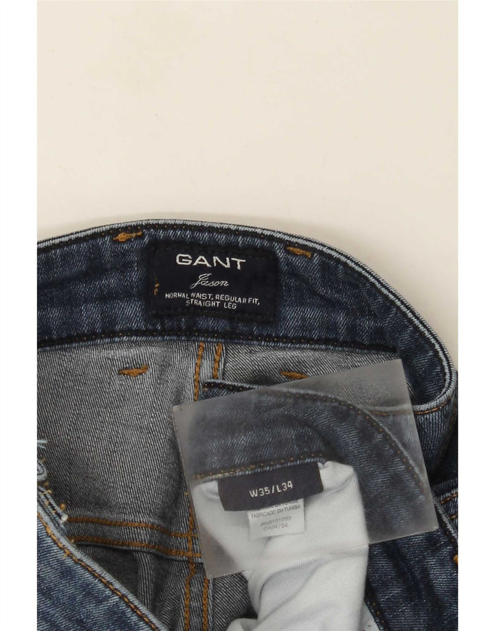 Gant Mens Jason Regular Fit Straight Jeans W35 L28 Blue