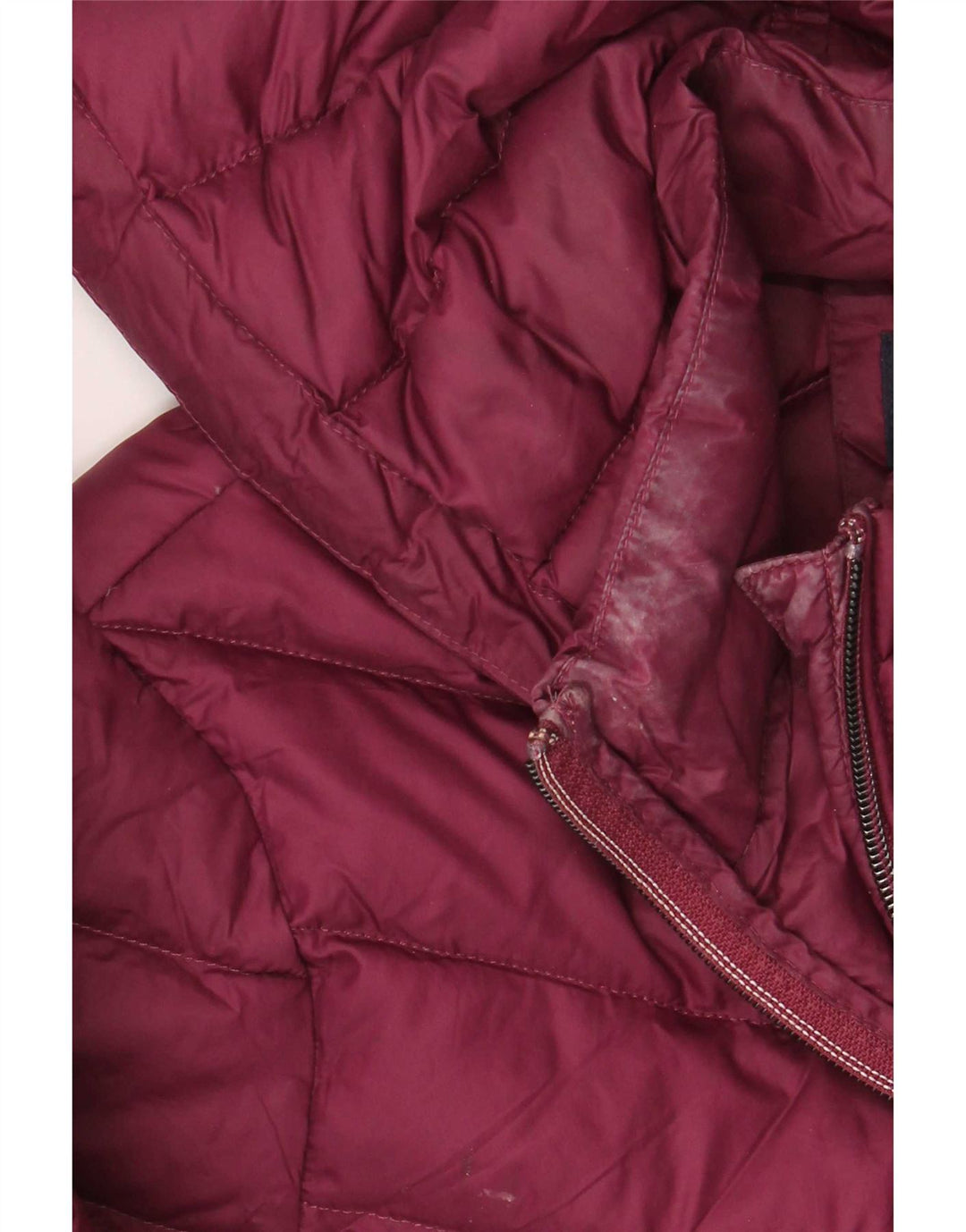 Marks & Spencer ženski podstavljeni kaput s kapuljačom UK 12 Srednji tamnocrveni poliamid
