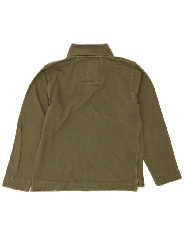 Crew Clothing Muška dukserica s izrezom s patentnim zatvaračem Srednji kaki pamuk