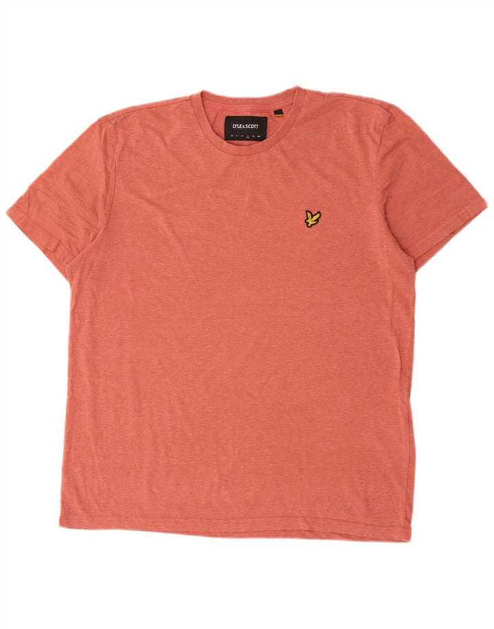 Muška majica kratkih rukava Lyle & Scott, veliki ružičasti poliester