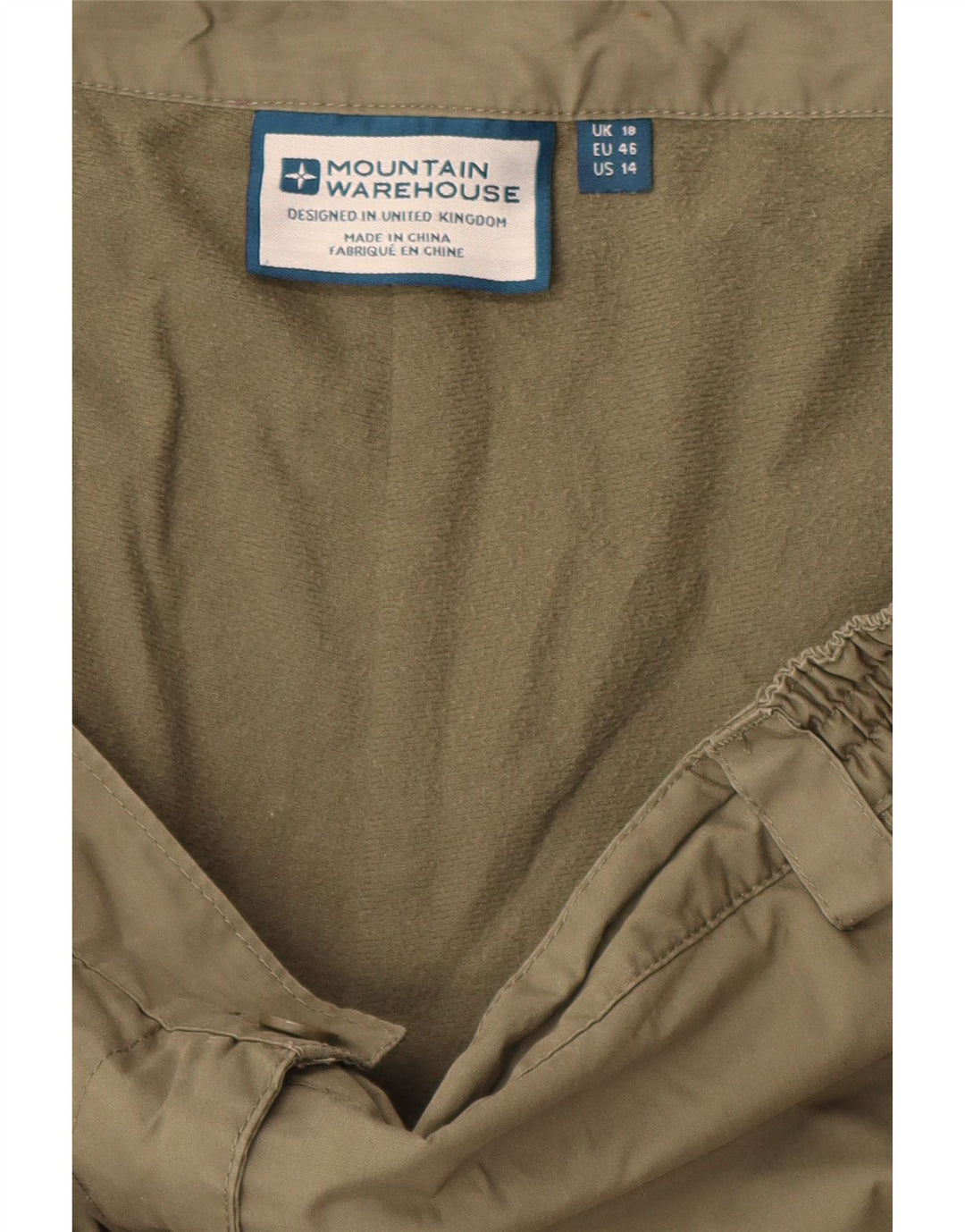 MOUNTAIN WAREHOUSE Ženske vjetrovke hlače UK 18 XL W40 L30 Kaki