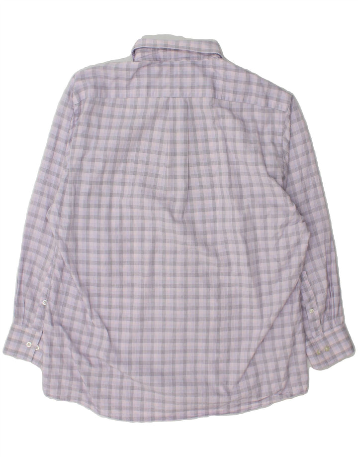 MICHAEL KORS Mens Regular Fit Shirt Size 16 1/2 Large Purple Check Vintage Michael Kors and Second-Hand Michael Kors from Messina Hembry 