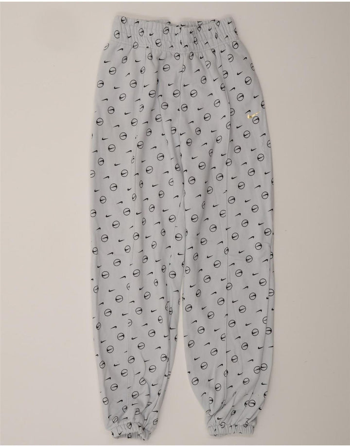 NIKE Muške trenirke slobodnog kroja, male plave pamučne hlače za trenirku