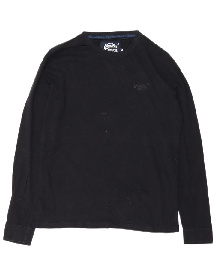SUPERDRY muška majica dugih rukava, srednje crni pamuk