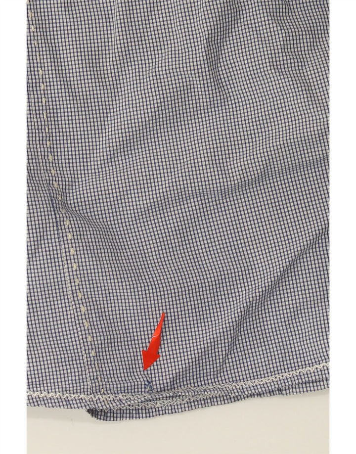 SCOTCH & SODA Muška vojna majica kratkih rukava Veliki plavi pamuk od ginghama