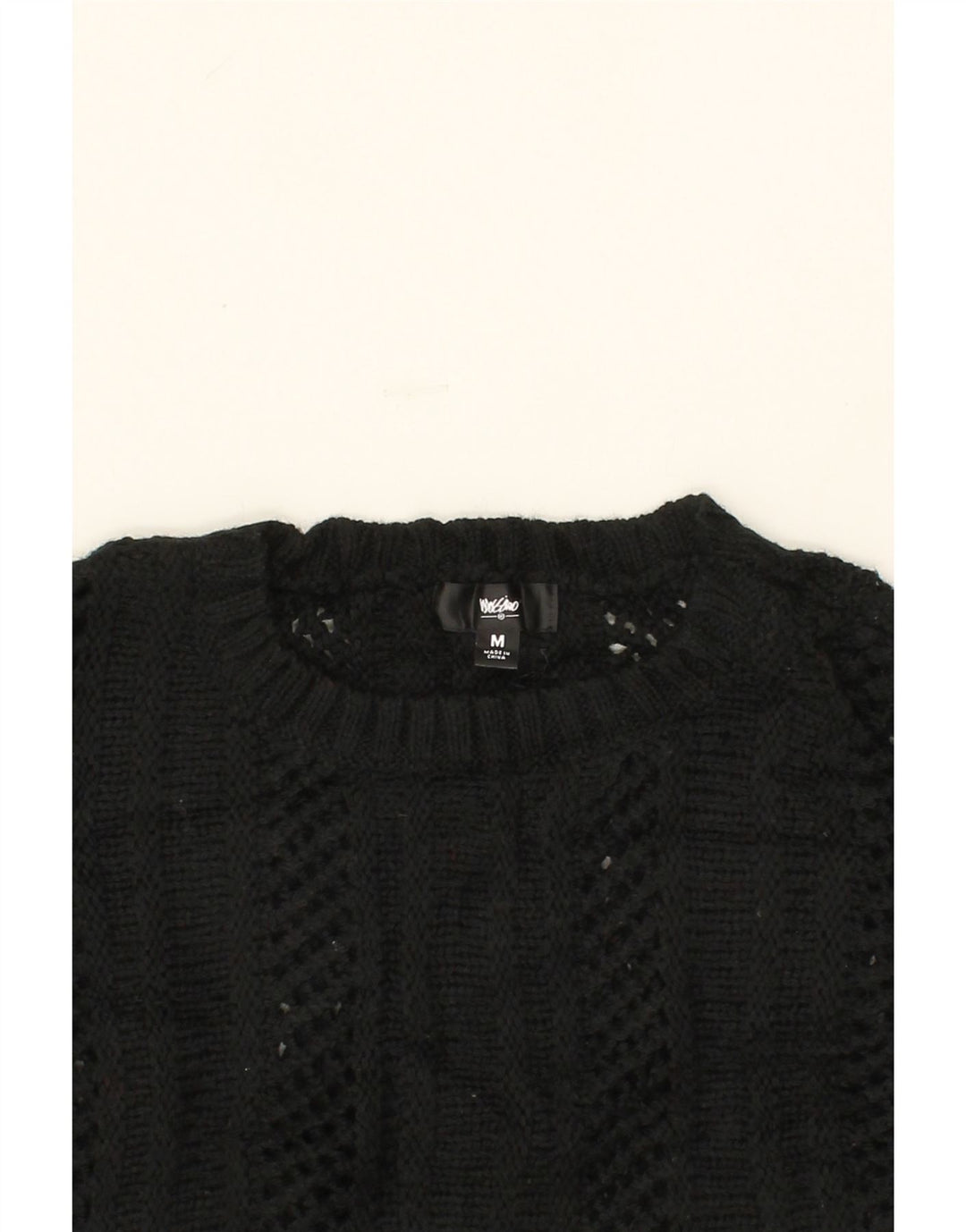 MOSSIMO Womens Short Sleeve Boat Neck Jumper Sweater UK 14 Medium Black Vintage Mossimo and Second-Hand Mossimo from Messina Hembry 