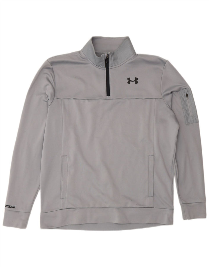 Under Armour muška majica s izrezom na patentni zatvarač Srednje sivi poliester