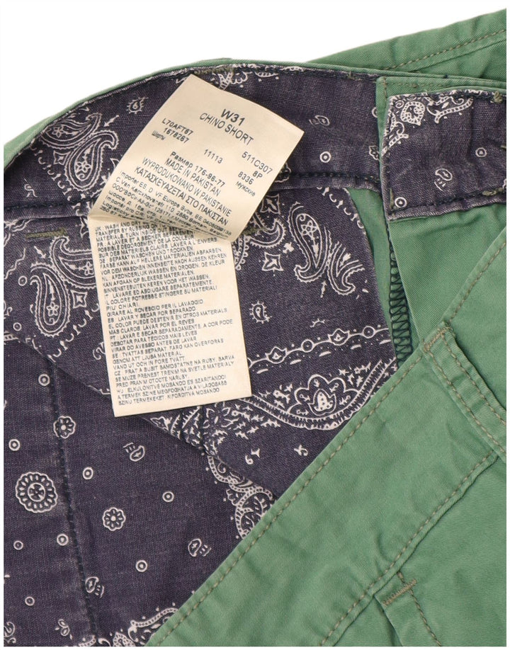 Lee muške chino kratke hlače W31 Srednje zeleni pamuk