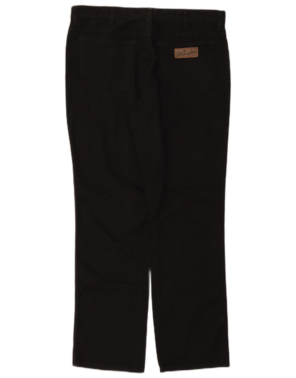 WRANGLER muške ravne traperice Texas W38 L32 crni pamuk