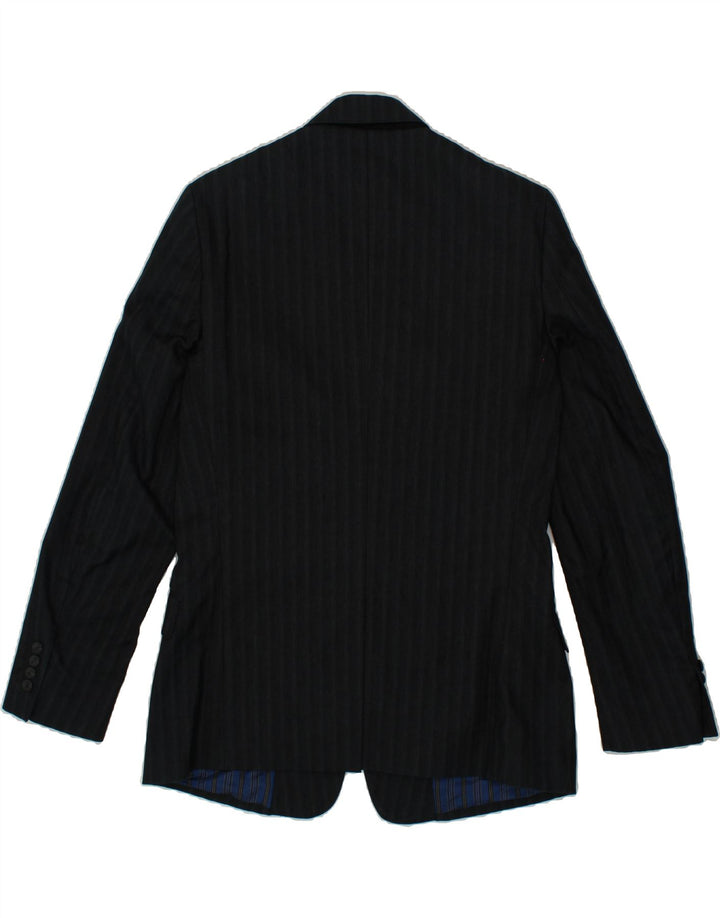 GIANFRANCO FERRE Mens 2 Button Blazer Jacket UK 36 Small Grey Striped Vintage Gianfranco Ferre and Second-Hand Gianfranco Ferre from Messina Hembry 