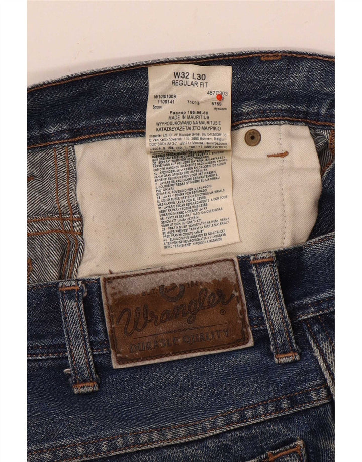 Wrangler muške ravne traperice regularnog kroja W32 L27 plavi pamuk