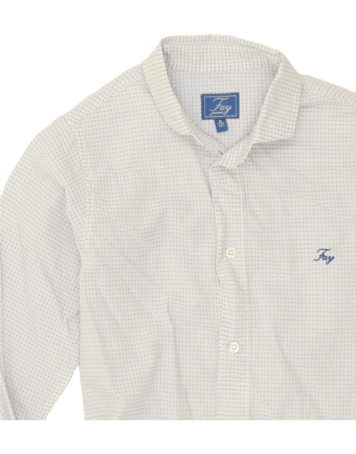 VINTAGE Boys Shirt 5-6 Years White Spotted Vintage Vintage and Second-Hand Vintage from Messina Hembry 