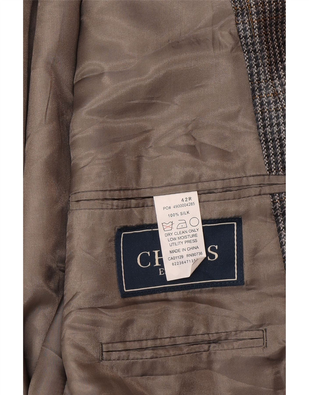 Chaps muška jakna s 2 gumba UK 42 XL siva ptičica