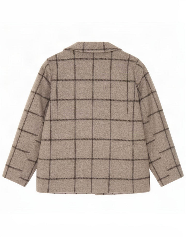 Ženska jakna Jasper Conran s 3 gumba UK 16 Large Gray Check Wool
