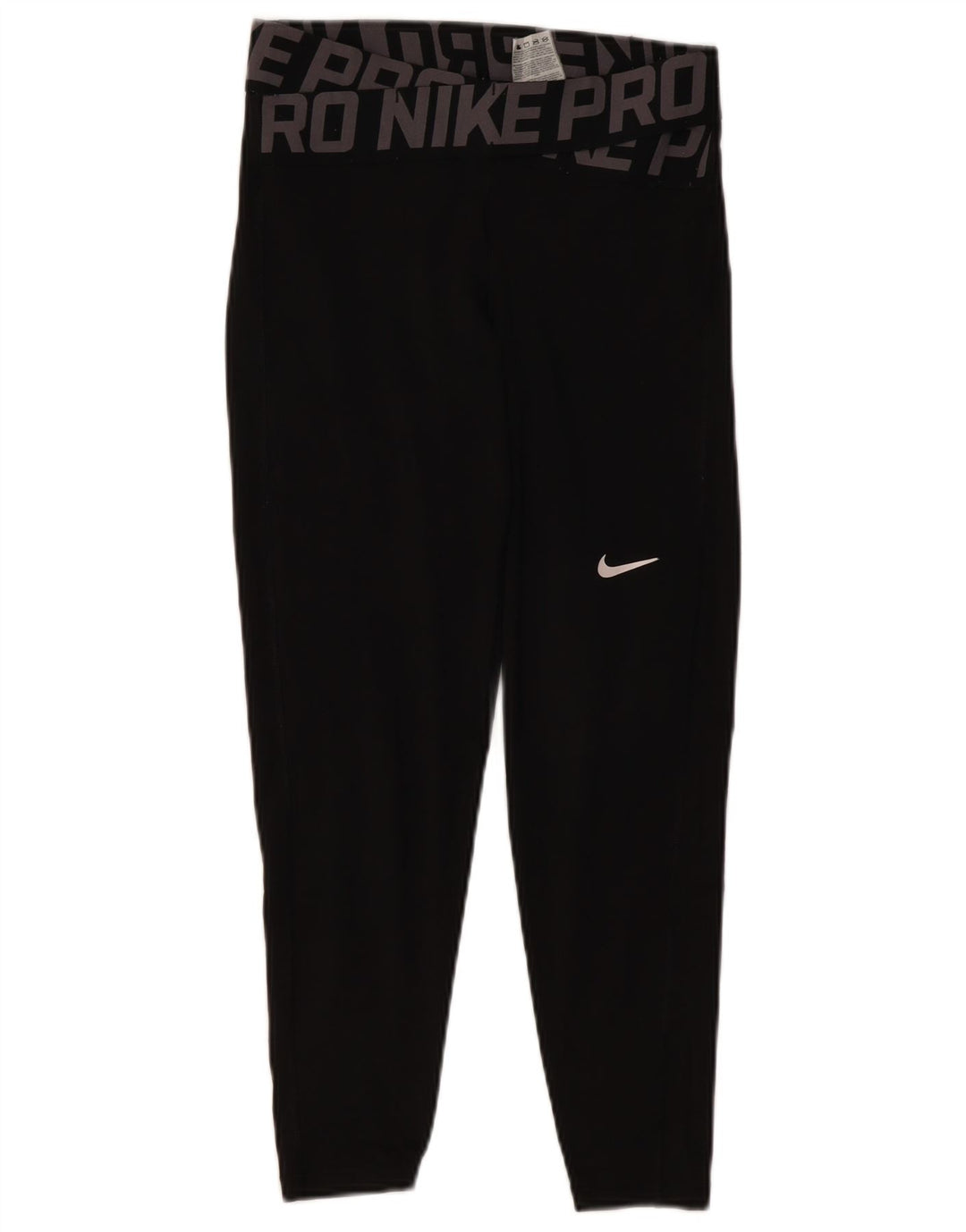 NIKE Ženske Dri Fit Graphic Leggings UK 10 Male crne poliesterske