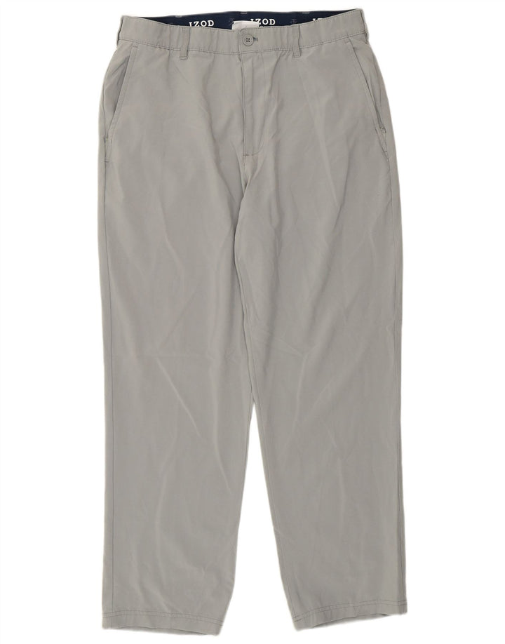 Izod muške chino hlače W34 L30 sivi poliester