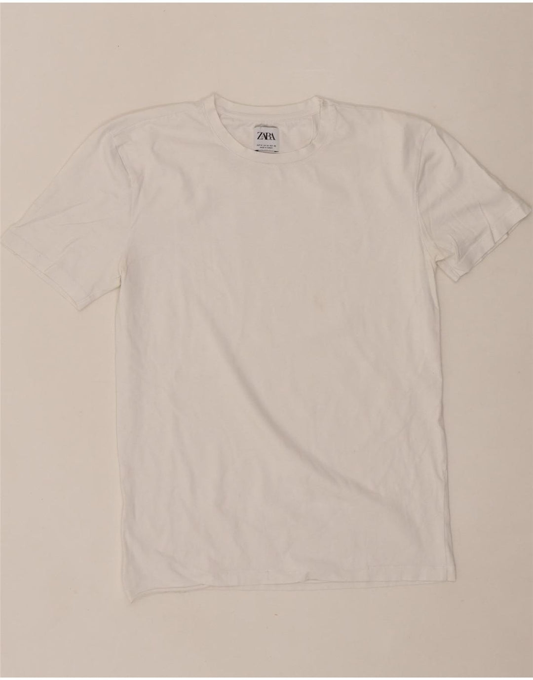 ZARA Womens Slim Fit T-Shirt Top UK 12 Medium White Vintage Zara and Second-Hand Zara from Messina Hembry 