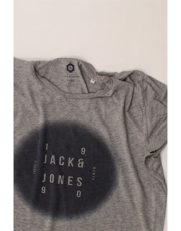 JACK & JONES Mens Graphic T-Shirt Top Medium Grey Vintage Jack & Jones and Second-Hand Jack & Jones from Messina Hembry 