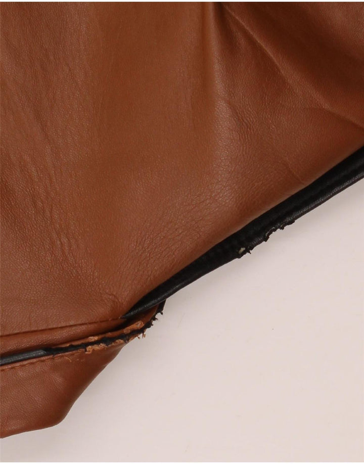 Vintage ženska vojna kožna jakna UK 12 Srednje smeđa