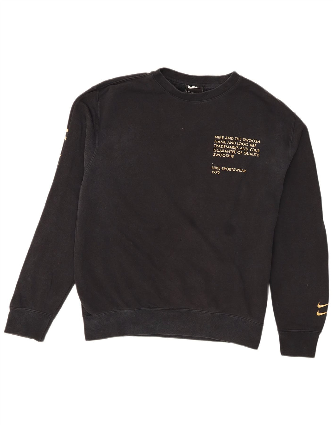 Nike muška majica s motivom Swoosh Graphic, srednji crni pamuk