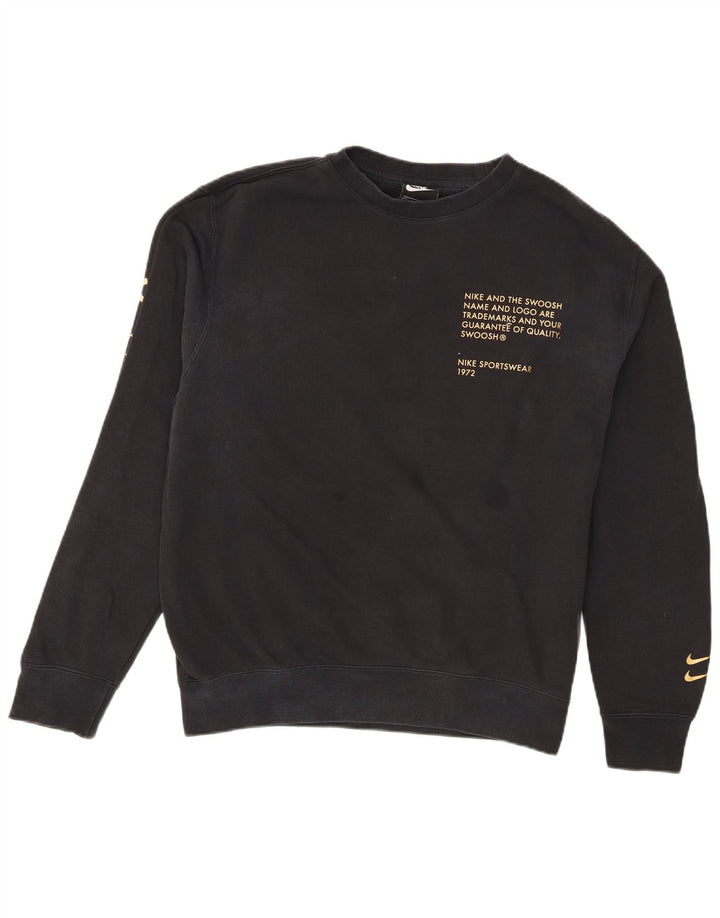Nike muška majica s motivom Swoosh Graphic, srednji crni pamuk