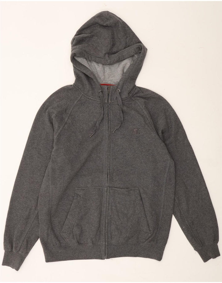 STARTER Mens Zip Hoodie Sweater UK 38/40 Medium Grey Cotton Vintage Starter and Second-Hand Starter from Messina Hembry 