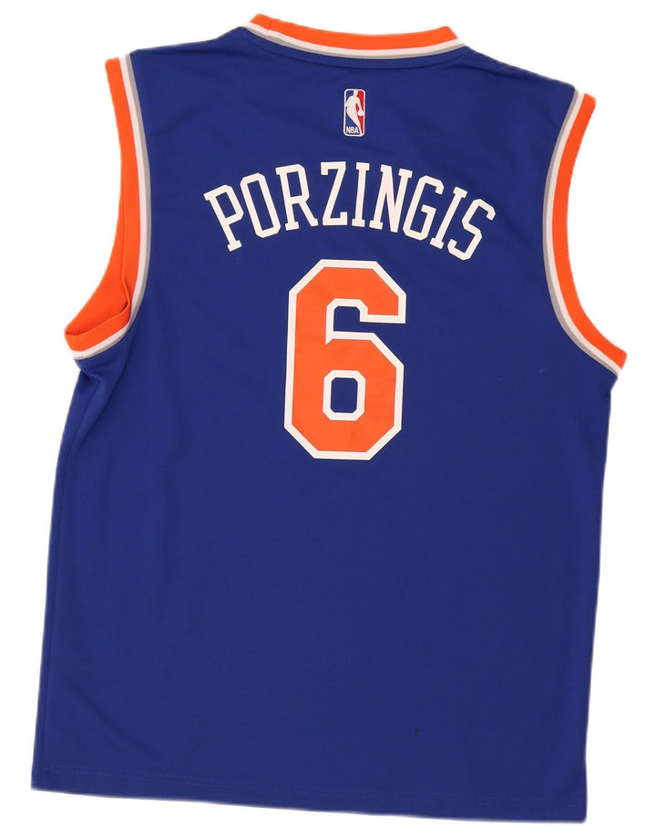 Adidas muška majica New York Knicks Graphic Top srednje plavi poliester